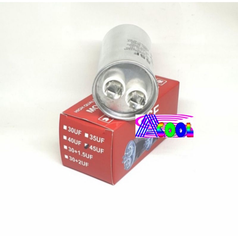 Kapasitor AC 45 uf/Capacitor Air Conditioner 45 Micro