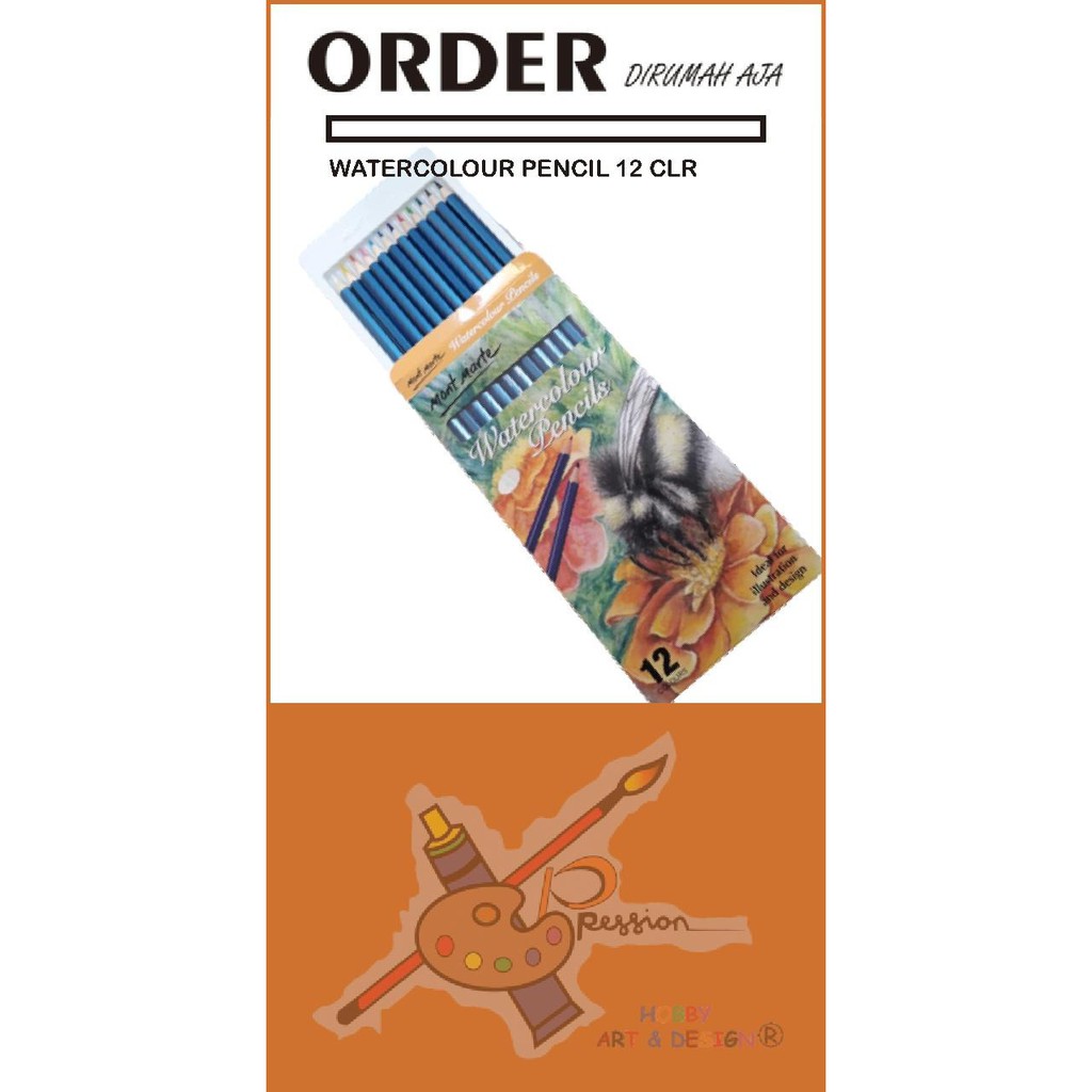 

MONT MARTE WATERCOLOUR PENCILS (12WARNA)