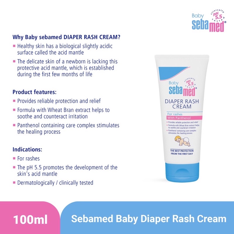 Sebamed diaper rash cream 100ml - krim perawatan ruam pada bayi