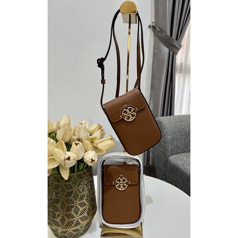 Tory Burch Miller Light Umber Phone Crossbody Bag