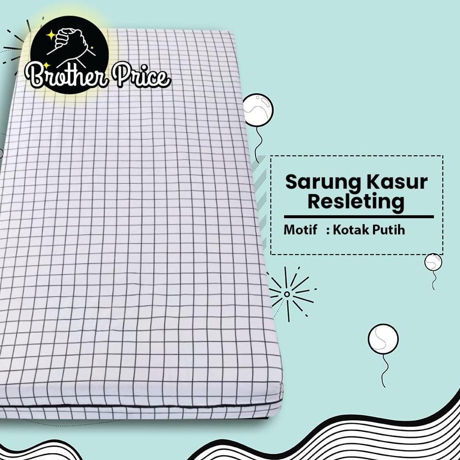 Sarung Kasur Busa Resleting kotak Terlaris 90x200x15 - Sprei Resleting No 4