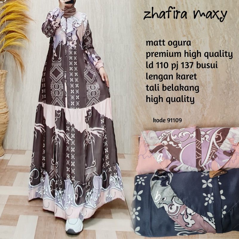 ZAFIRA MAXY MATT OGURA ld 110 gamis terbaru