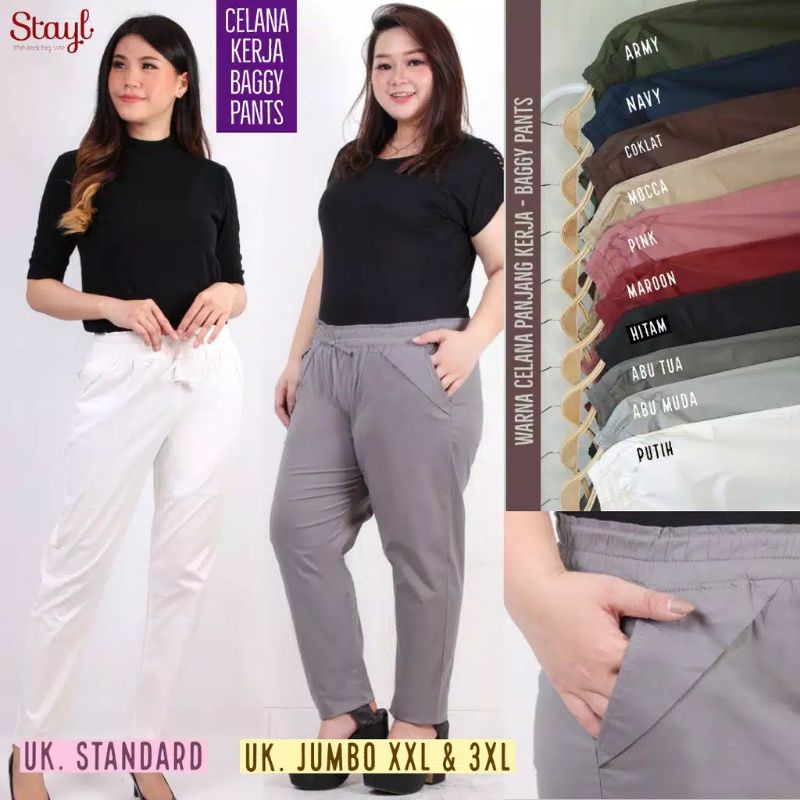 Celana Joger Cargo Wanita CARGO WANITA SOFTJEANS SNOW CELANA PANJANG WANITA