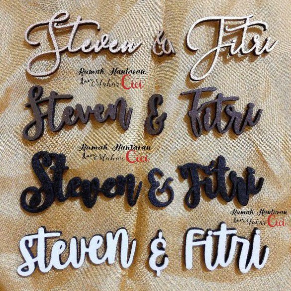 PO ukiran nama mdf/ukir nama mahar/ukir tgl mahar/ukir nominal mahar/ukiran nama dari kayu