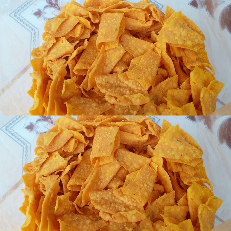 

keripik pangsit jagung bakar