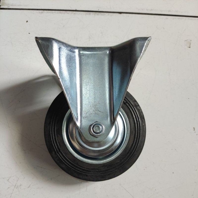 roda karet 4&quot; mati/ fixed / roda troli 4&quot; fixed/ mati