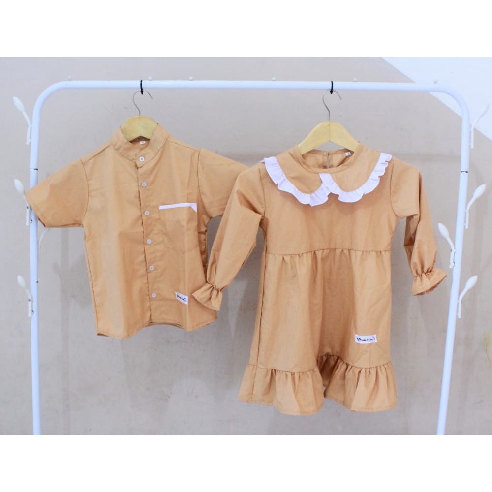 Baju anak perempuan dan kemeja anak laki laki kembar cewek cowok usia 0-12 tahun