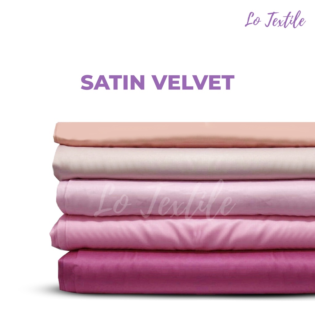 Kain Satin Meteran Bridesmaid Premium  0.5 Meter - Bahan Kain Satin Velvet Seragam Nikahan