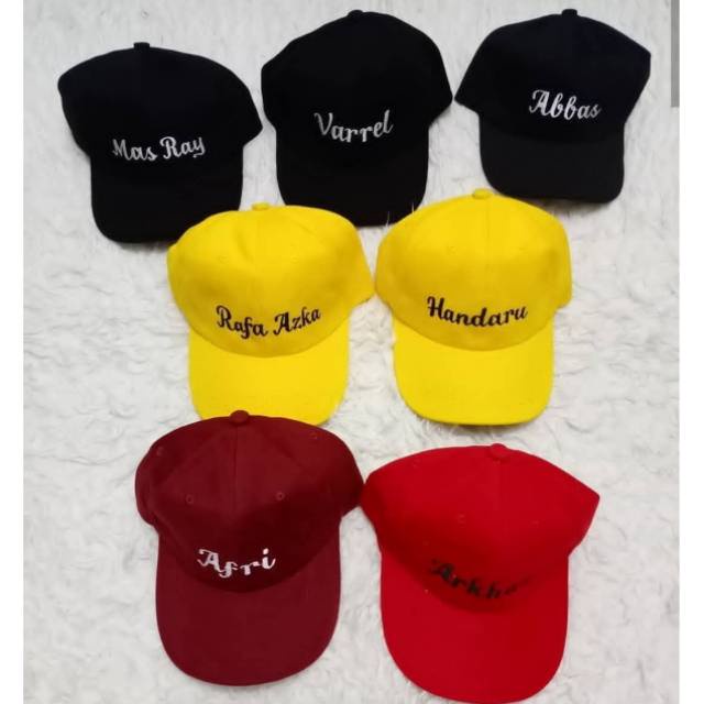 Topi Baseball Anak Free Bordir Custom Nama/Request Nama suka suka