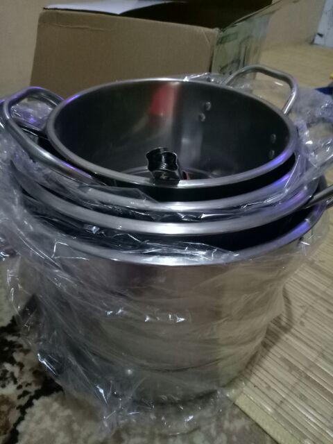 Panci Set Stockpot Dan Steamer Set Stainless Steel Free Cupit