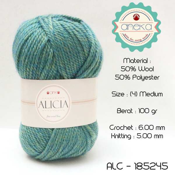 Benang Rajut Wool Alicia Yarn - 185245