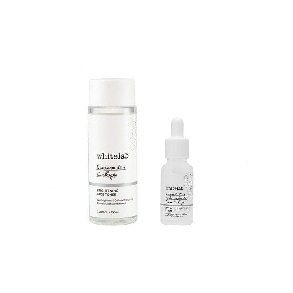 Whitelab Intense Brightening Serum - Niacinamide 10% &amp; Brightening Face Toner