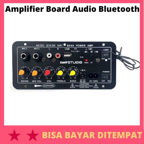 Amplifier Board Audio Bluetooth USB FM Radio TF 400W D10OK / Ampli Amplifier Kit Blutut  Bluthoot Bl