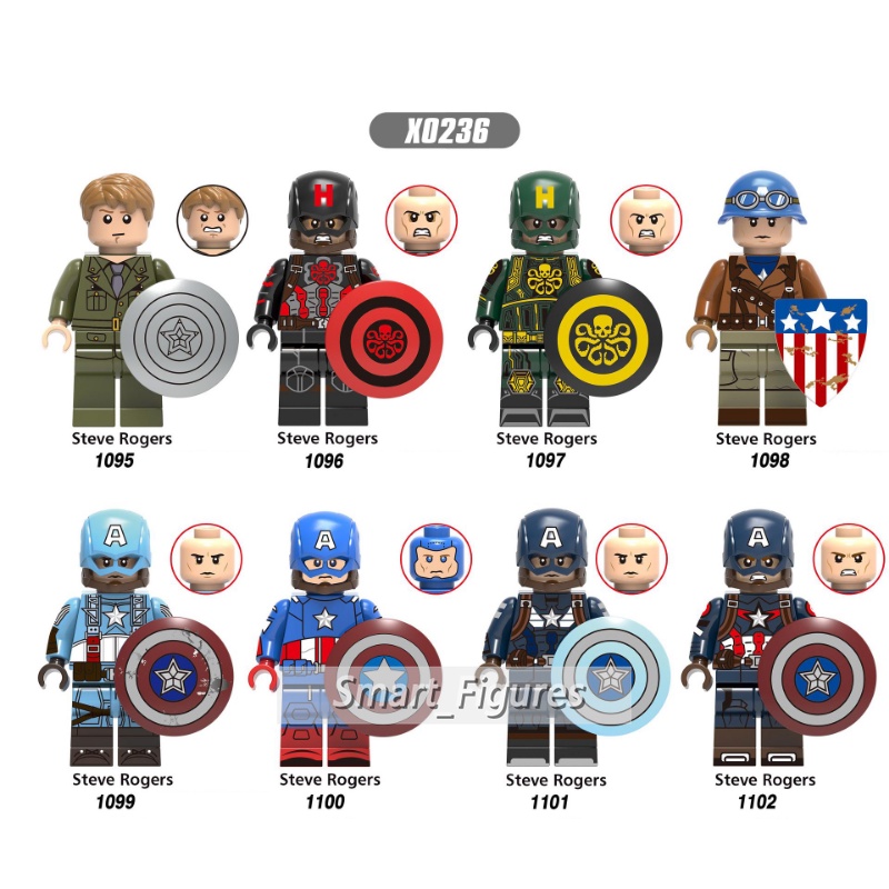 X0236 Mainan Action Figure Mini Model Avengers Captain America / Hydra / Marvel Untuk Hadiah