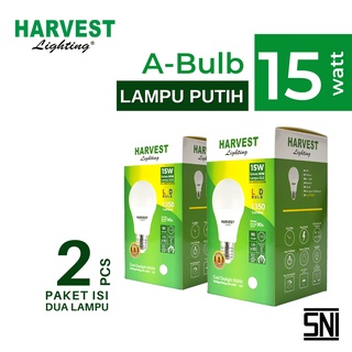 Harvest Lighting 15 watt PAKET DUO A-Bulb Lampu Bohlam LED 15w Isi 2 Lampu Hemat Energi Original Bersertifikasi SNI dan Bergaransi