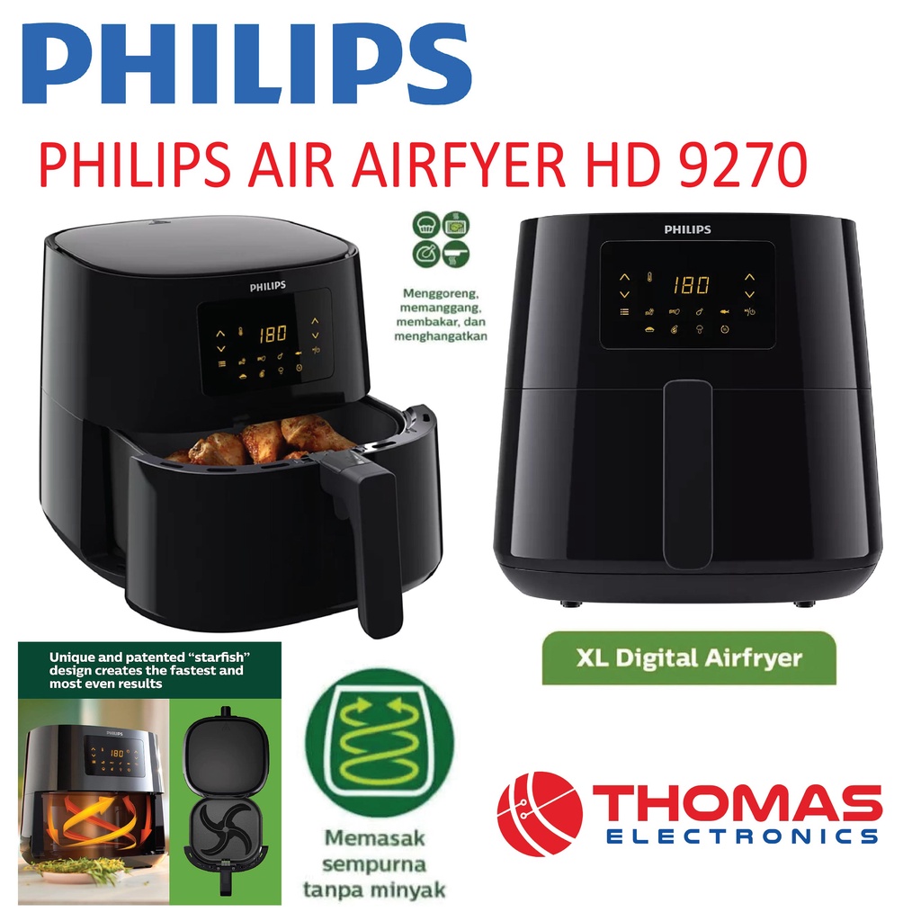 Jual Air Fryer Philips HD 9270 Essential HD9270 XL Spectre GARANSI ...