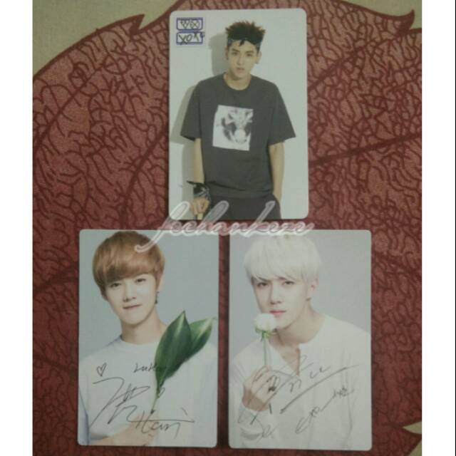 EXO SEHUN LUHAN KRIS Photocard