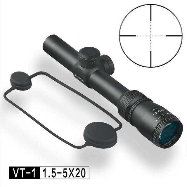 Telescope Discovery 1.5-5x20 Reticle Glass Mildot Rifle Scope Hunting - Teleskop