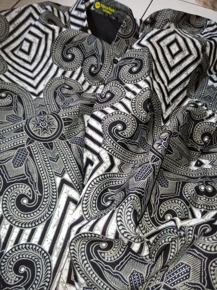 Mustika Lawasan Kemeja Batik Pria Full Furing Bahan Katun Sragenan