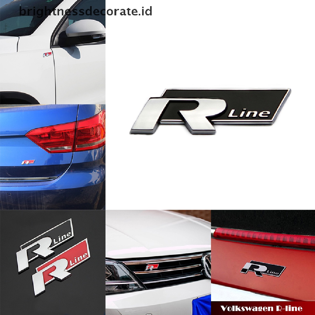 Stiker Emblem / Badge Metal Rline Untuk Bagasi Mobil Vw Cc Gti