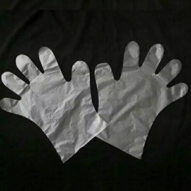 Sarung Tangan Plastik Transparan Sarung tangan cuci piring sarung tangan semir tinta hand gloves