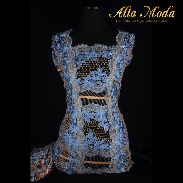 

Alta Moda Brokat Prada Bunga Renda Keraton Hoki Ice Blue Peach
