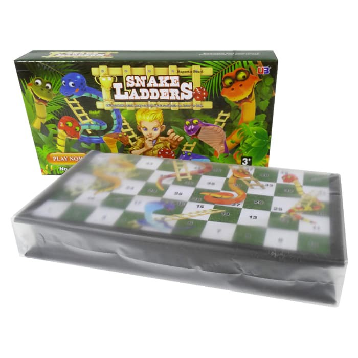 Papan Ular Tangga Magnet - Snake & Ladders - Mainan Ular Tangga