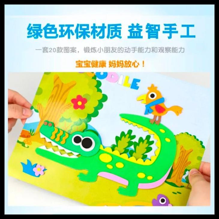 

Mainan Anak Diy Menempel Eva Spons Sticker 3D ~ Art 3D Painting
