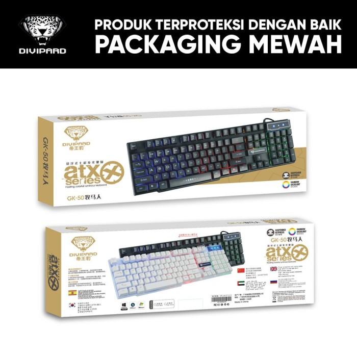 Keyboard Gaming Divipard Gk-50 Rainbow Led (Gaming Keyboard Divipard) - Hitam