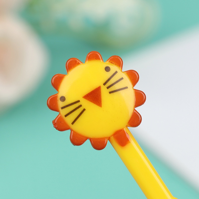 10pcs Garpu Buah Mini Desain Kartun Binatang Untuk Anak