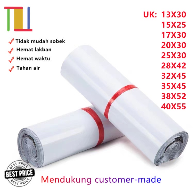 

PLASTIK PACKING OLSHOP PE POLYMAILER kantong kemasan amplop plastik tebal multi guna GLOSSY mewah elegan