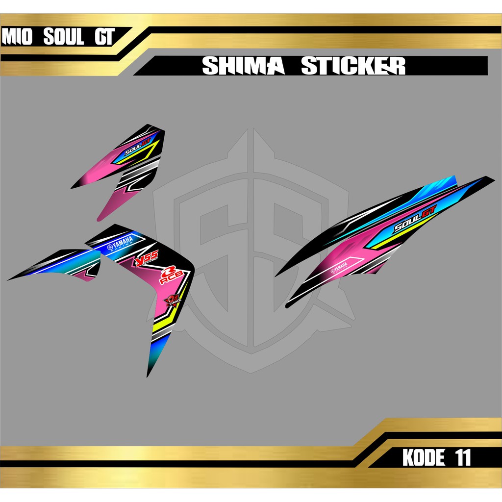 [COD] Stiker MIO SOUL GT Striping MIO SOUL GT Motor YAMAHA Sticker Variasi Racing 11 - 16