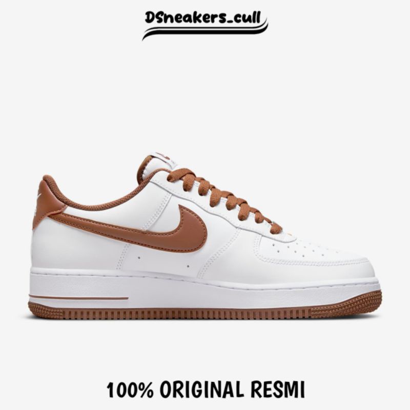 Nike Air Force 1 '07 White Pecan Brown BNIB RESMI 100% ORIGINAL