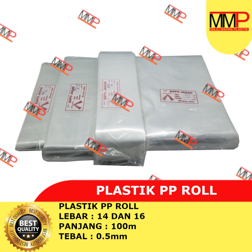 Plastik PP Roll Sapu Jagad / Plastik Bening Roll Tebal 05 / PP Roll 05x14 -- 05x16 Plastik Snack