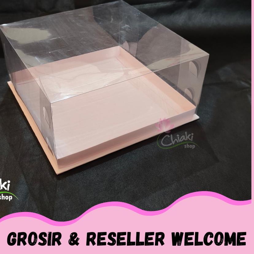 

❃ Box Mika PINK Uk 25 x 25 x T. 12 cm Cupcake isi 9 Cake Pudding Tart Dus Emas Karton Tebal CHIAKI ➣