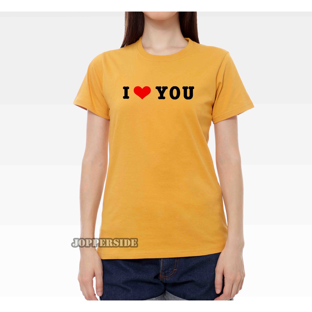 JOPPERSIDE T SHIRT KAOS DISTRO WANITA PEREMPUAN SLIMFIT ORIGINAL PREMIUM I LOVE YOU TW14