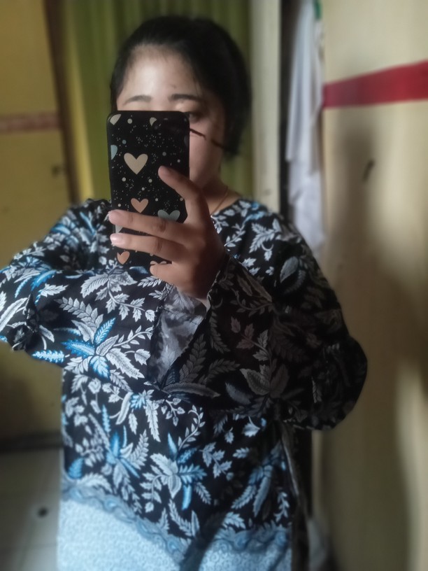 M-l-xl-xxl Batik Tunik Wanita Asj Sa Hrb026 Kenongo Pekalongan Sogan Tulis