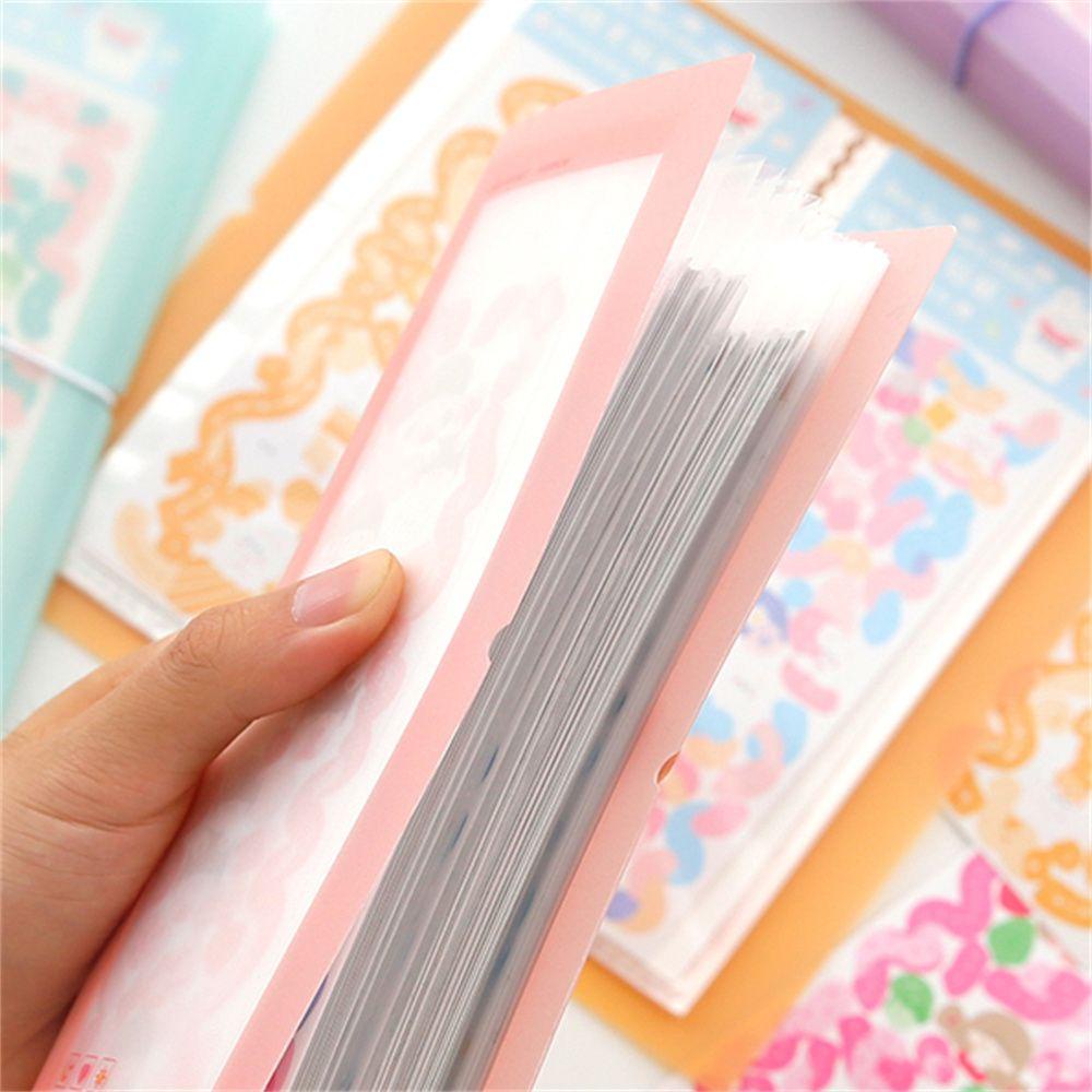 [Elegan] Tempat Nota Kartu Siswa Perlengkapan Sekolah|Stiker Foto Nota Warna Dengan Penyimpanan Scrapbooking 30slot