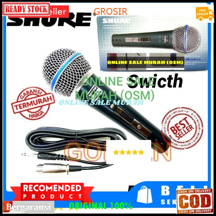 G73 Shure mic kabel dynamic mik cable SWICTH Microphone full besi karaoke vocal vokal audio sound system audio pengeras suara pro profesional Legendary legendaris mikrophone G73   BISA DIGUNAKA SEGALA JENIS AUDIO SOUND  Bahan dari besi metal  Mic tidak me