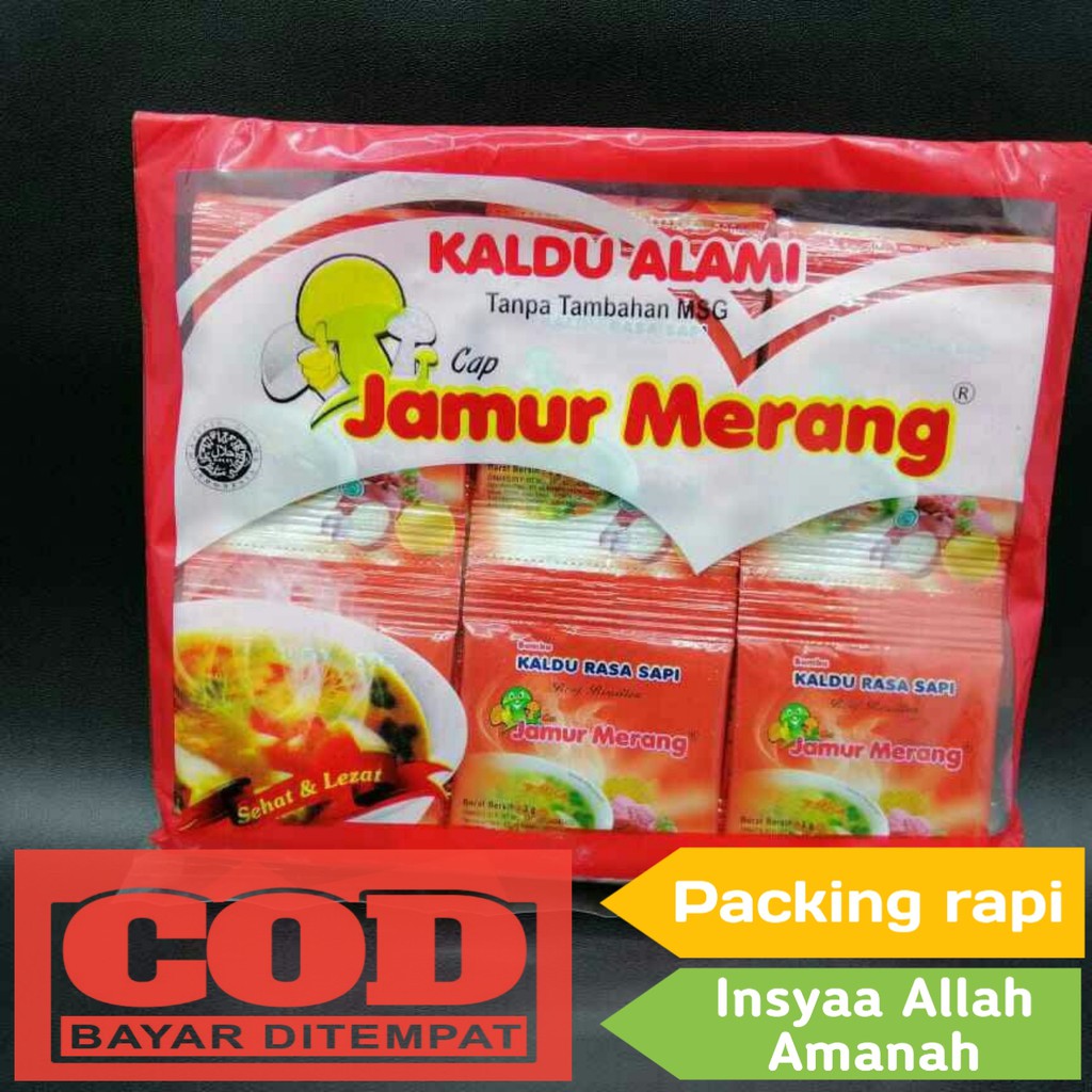 

[COD] Kaldu Alami Jamur Merang Non Msg Rasa Sapi 1 pack isi 30 sachet (Pengganti Micin)