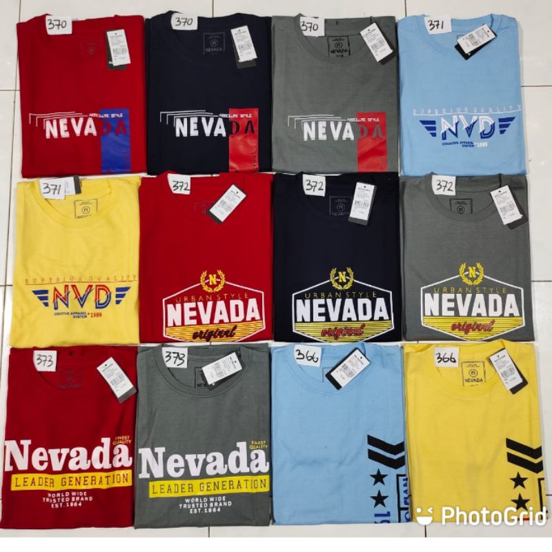  READYSTOK ORI Kaos  NEVADA SIZE M L XL Handtag branded  