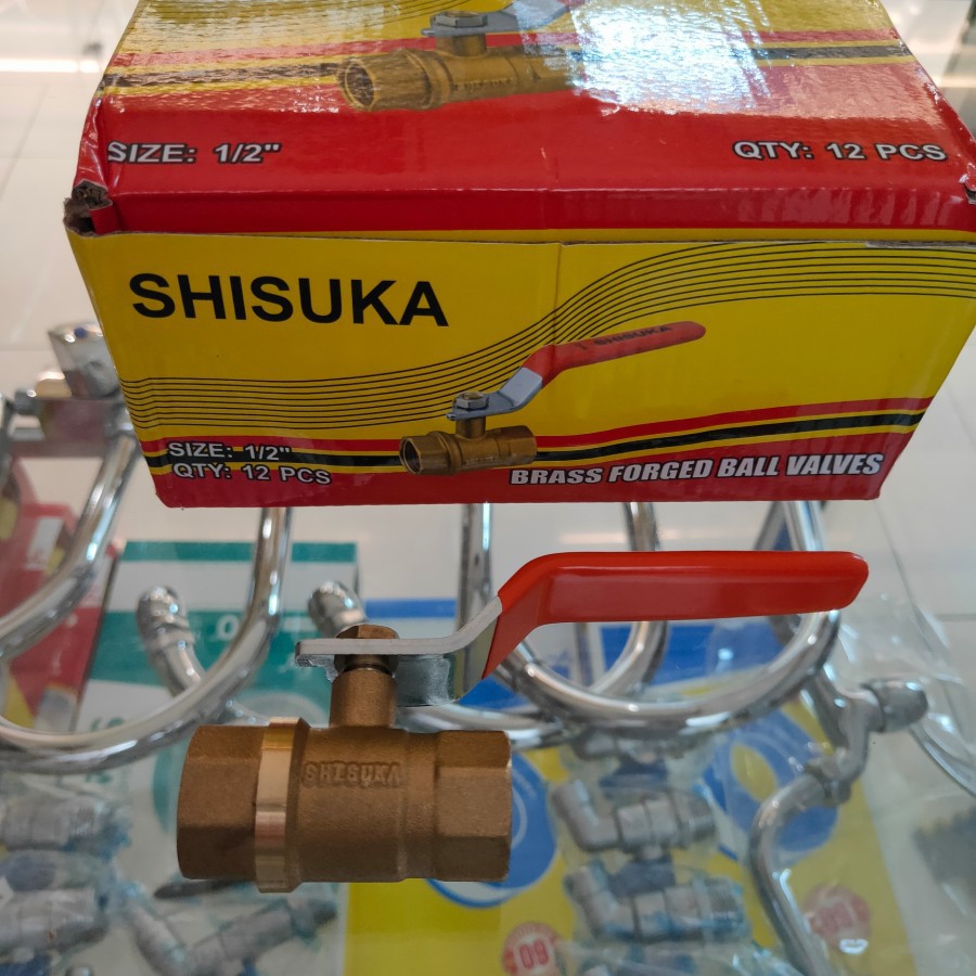 Ball Valve SHISUKA Kuningan 1/2 Inch