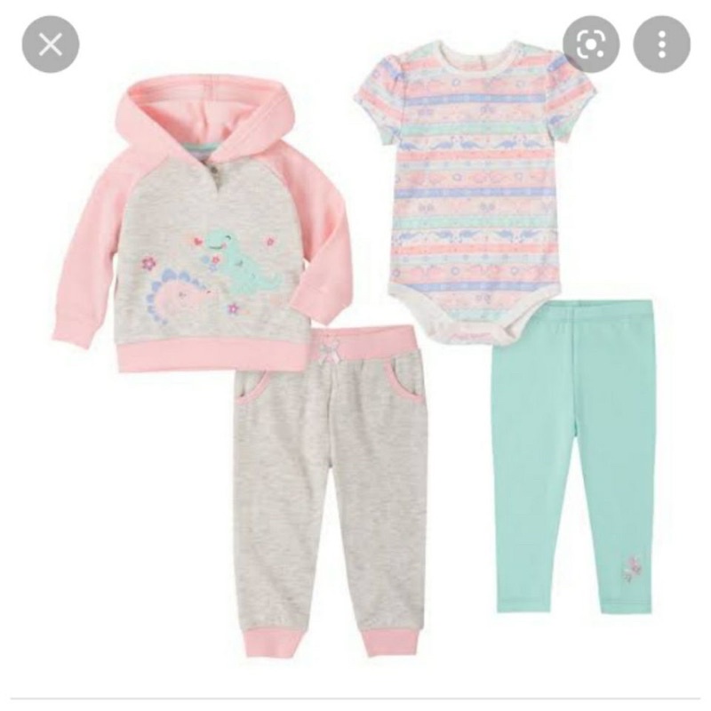 Catell Love 4in1 Baby Jumper Pants Hoodie Set | Set Jumper Jaket Celana Panjang Bayi