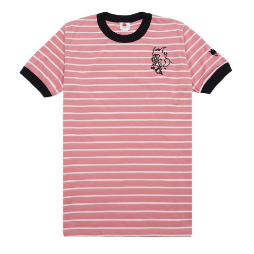 

SundaySundayCo - Kaos Pria - Basic Stripe Pink Rib Black