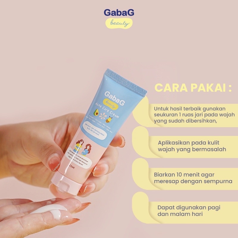 Gabag Beauty Acne Care Cream Krim Totol Pengering Jerawat Wajah Muka Aman Ibu Hamil dan Menyusui