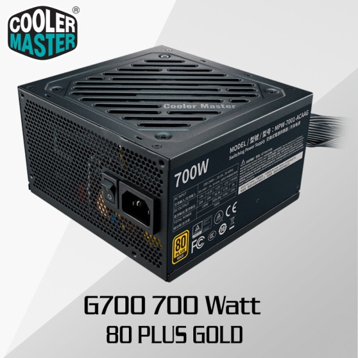 Cooler Master PSU G700 Gold 80 Plus - Power Supply Non Modular