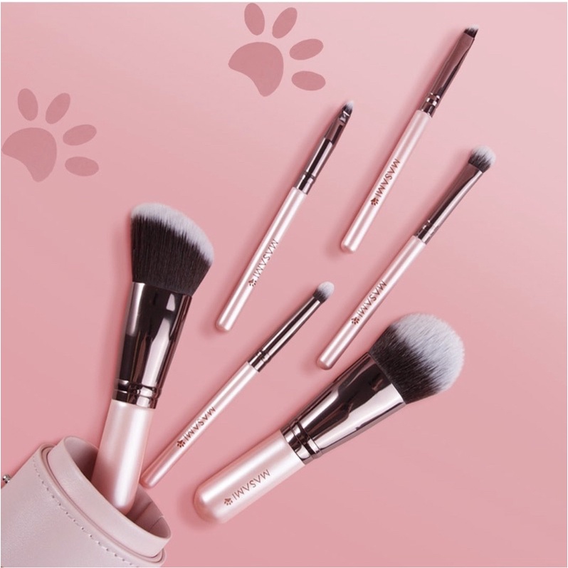 Masami Shuoko Puppy Brush Set 6pcs - kuas makeup