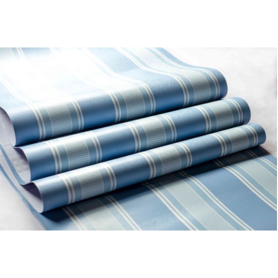 Wallpaper Sticker 5242-1 Salur Biru / Wallpaper Uk. 9mx45cm