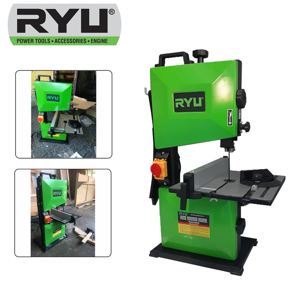 Gergaji Kayu Bandsaw Ukir Besar Triple mesin gergaji kayu potong dan ukir Band Saw 8 Inc Tekiro Ryu Mesinh