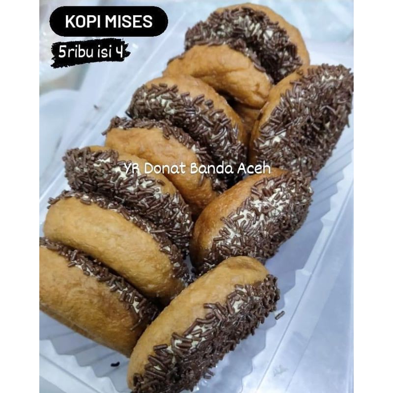 

Donat Kopi Topping Mises